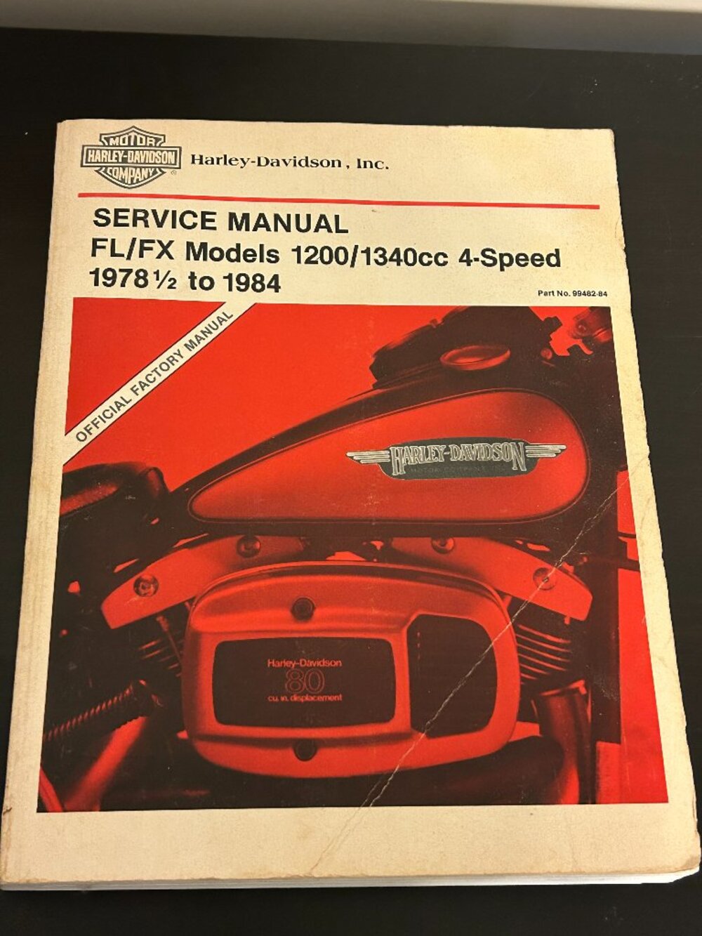Harley Davidson Service Manual FL/FX Models 1200/1340cc 4-speed 1978 1/2 To 1984